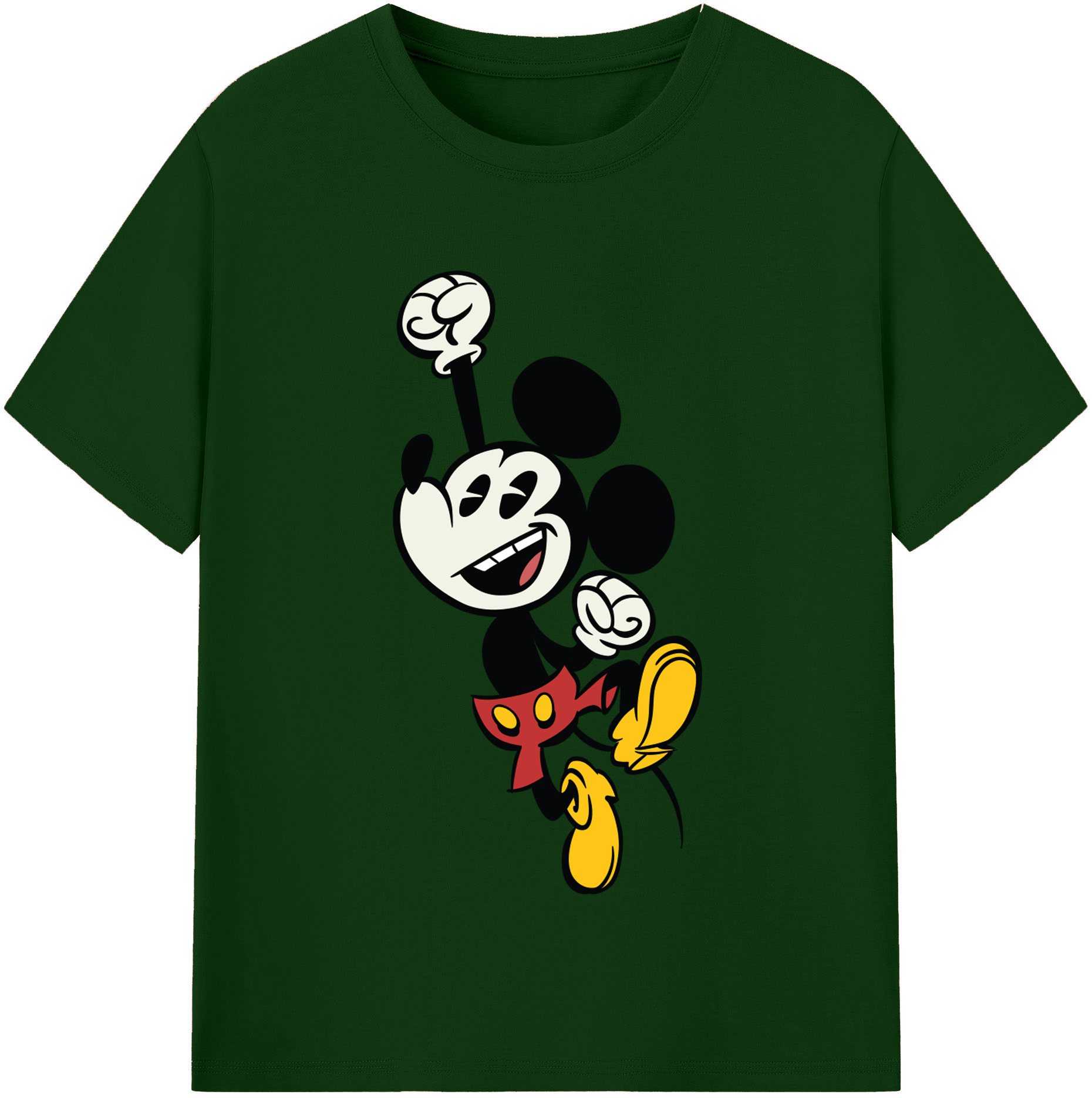 （画像用） ミッキーマウス Mickey Mouse 綿100％半袖Tシャツ（フロントプリント）